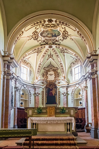 Interior of the Cathedral of Massa Marittima, dating back to the 12th century