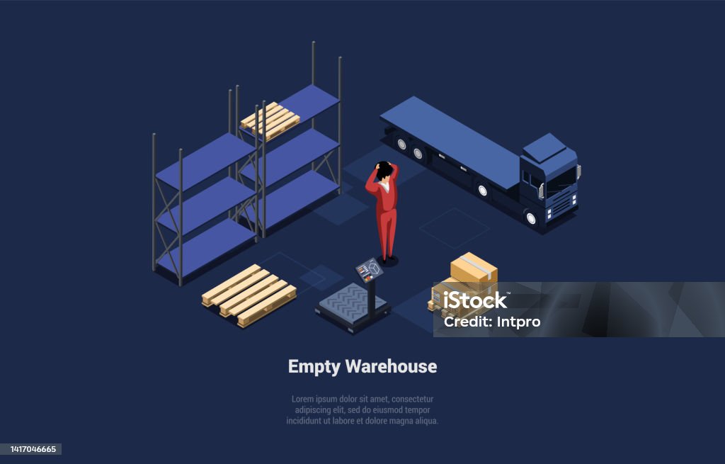 Empty Racks Commodity Cargo Transportation Gloal Eonomic And Commodity Crisis Import Export ...