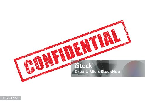 istock Red Confidential Stamp 1417047920