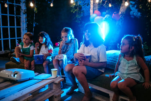 istock Birthday party with a movie 1417049005