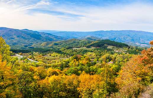 Autumn colors in the National Park of Foreste Casentinesi, Monte Falterona and Campigna (3 shots stitched)