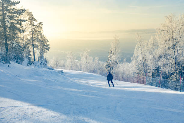 Ski lift, Ruka winter ski resort.