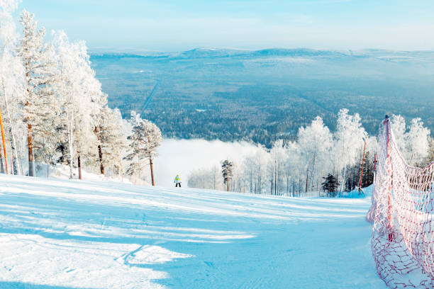 istock descent from the ski slope view from the mountain 1417064570
