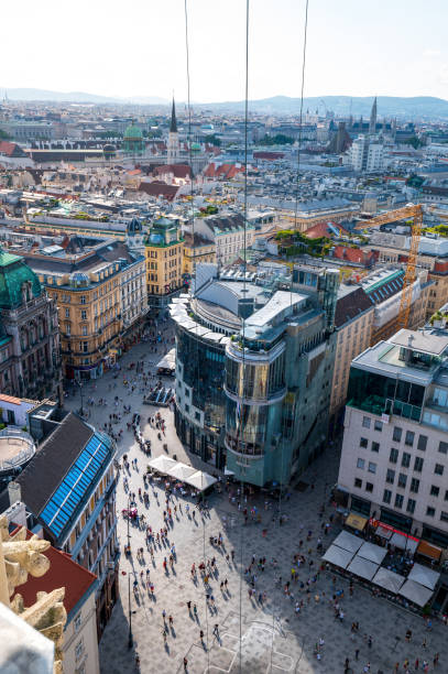 istock Vienna downtown skyline with Stephansdom cathedral high angle view 1417066187