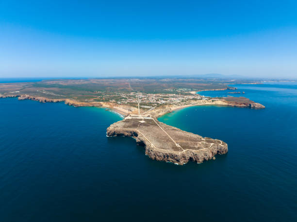 istock Sagres Point and Fortress, South view, Copy Space 1417068323