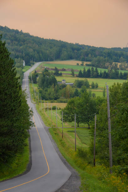 istock Countryside landscape with farm in Quebec, Canada 1417072850