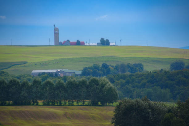 istock Countryside landscape with farm in Quebec, Canada 1417072951