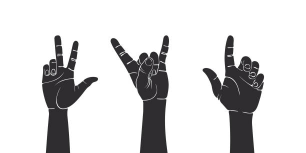 istock Silhouettes of hands. Raised hands. Drawn hands, collaboration, voting, volunteering concert. Vector illustration 1417074048