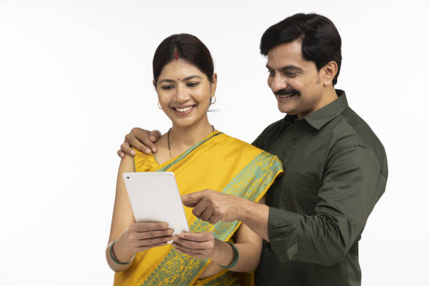 istock Couple using digital tablet, stock photo 1417082876