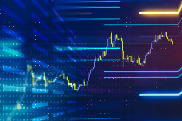 istock Data Technology Computer Generated Digital Currency and Exchange Stock Chart for Finance and Economy Display 1417082998