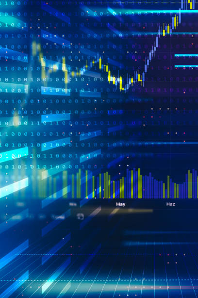 istock Digitally Generated Currency and Exchange Stock Chart for Finance and Economy Based Computer Software and Coding Display for Crypto Currency 1417083694