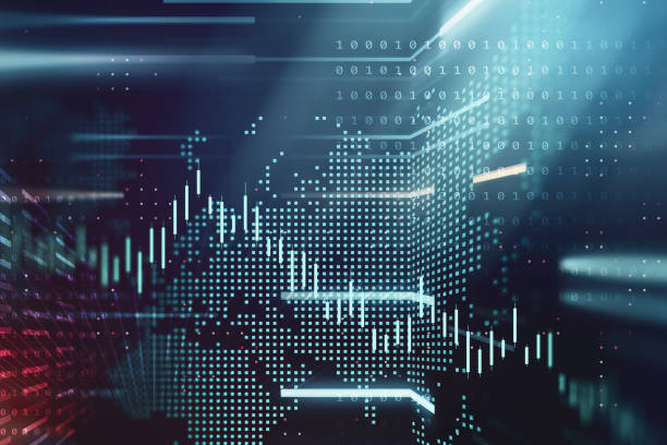 istock Digitally Generated Currency and Exchange Stock Chart for Finance and Economy Based Computer Software and Coding Display for Crypto Currency 1417084478