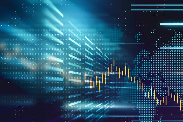 istock Data Technology Computer Generated Digital Currency and Exchange Stock Chart for Finance and Economy Display 1417084522