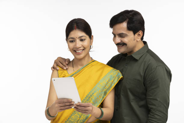 istock Couple using digital tablet, stock photo 1417085727