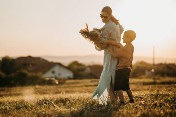 istock Happy family having fun 1417093166