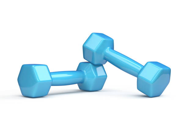 istock Blue fitness weights 3D 1417094324