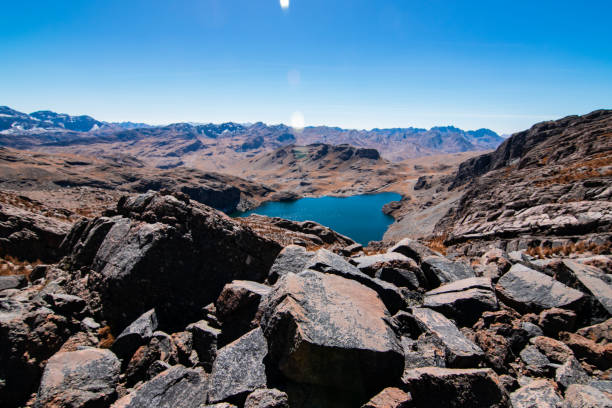 landscape Andes mountains in Cochabamba Bolivia, Tunari Peak