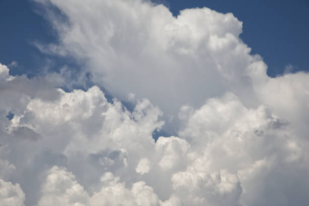 Clouds, large, puffy stock photo