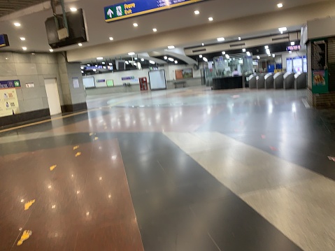 March 21, 2021: Beijing Line 14 Subway DONGHUQU Station Platform