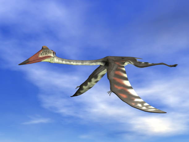 istock Quetzalcoatlus fyling peacefully - 3D render 1417099291