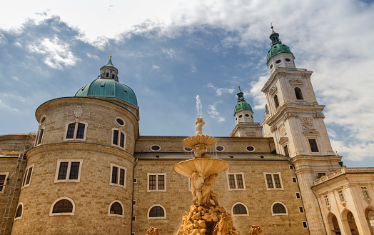 Cathedral in the old town of Salzburg by day, Austria