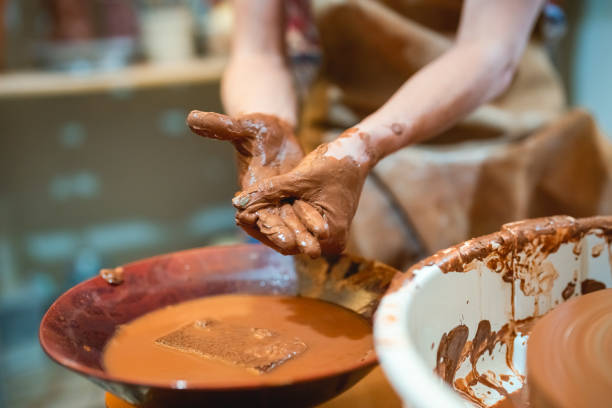 Adult Student at the Ceramic Workshop