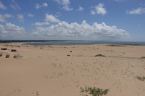 Sand dunes in Barra de Valizas, Uruguay