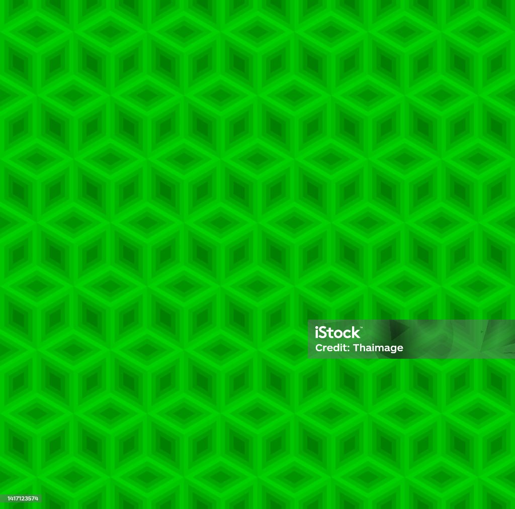 Green Blocks Pattern Green 3d Blocks Or Cubes Pattern Background Stock Illustration ...