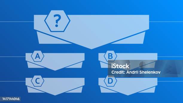 Multiple Choice Lettering Multiple Choice Quiz Template Stock Illustration - Download Image Now ...