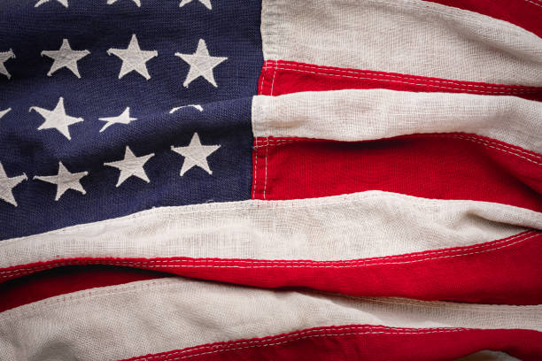 istock Vintage American Flag Background 1417145305