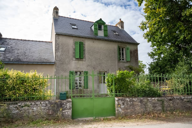 Arz island in the Morbihan gulf, France, a typical house in the village