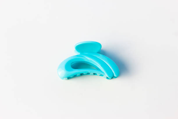 istock Blue-colored Jaws Hair Clip Isolated on a White Background 1417166983