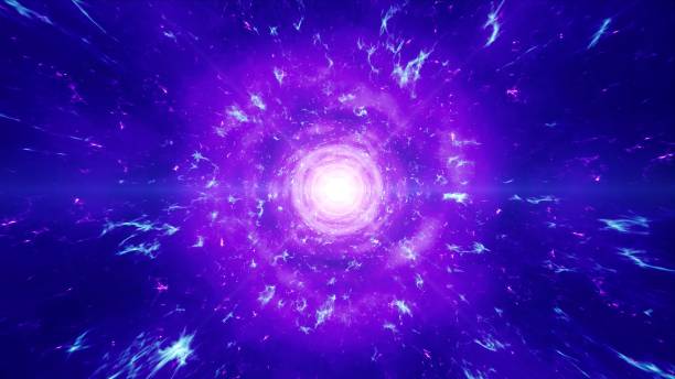 istock Neon Violet Electric Dimension Space Energy Effect Background 1417186594