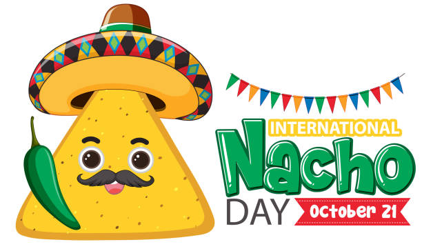 International Nacho Day Banner Design International Nacho Day Banner Design illustration nacho chip stock illustrations