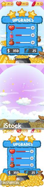 Game Elements Graphics Examples Game Element Template Design Set Stock Illustration - Download Image ...