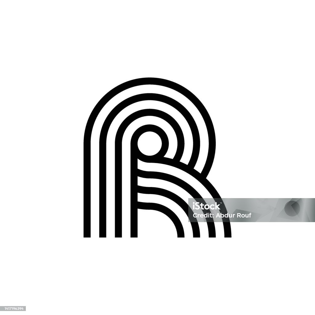 R Monogram Exploring Logo Modern Letter R Monogram Logo Design Stock Illustration - Download ...