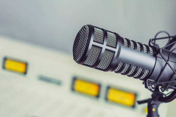 istock Professional microphone and sound mixer 1417206811