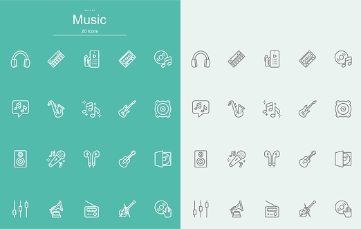 Music Line Icons