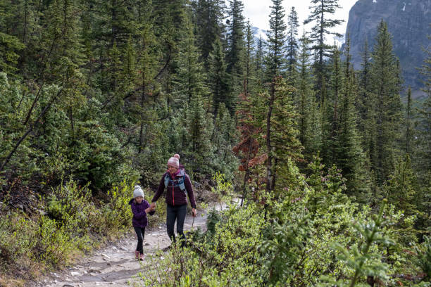 istock Mother and daughter exploring nature together 1417214222