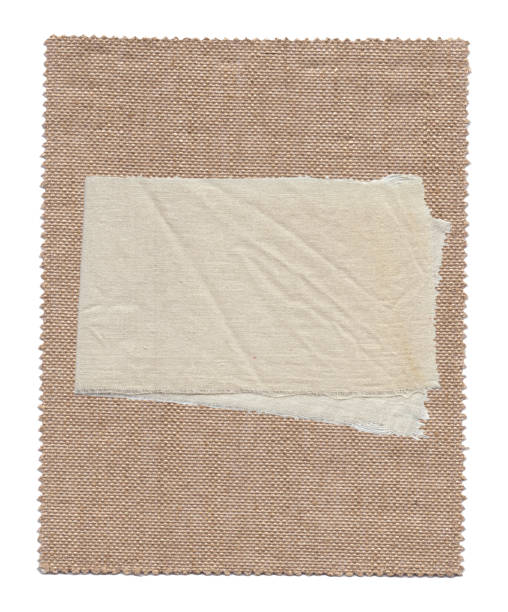 istock Old dirty linen fabric texture background with stains isolated 1417222876