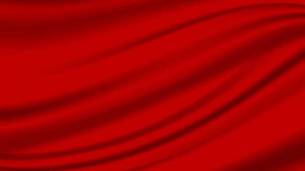 czerwona tekstura tkaniny. ilustracja wektorowa. - satin red silk backgrounds stock illustrations