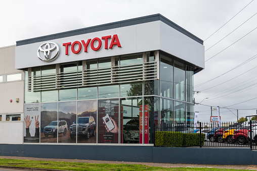 Windsor Gardens, Australia - August 19, 2022: Northpoint Toyota Car Dealership in North East Road, South Australia