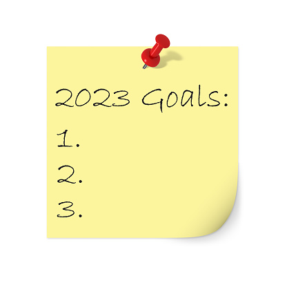 New year 2023 resolutions goal note