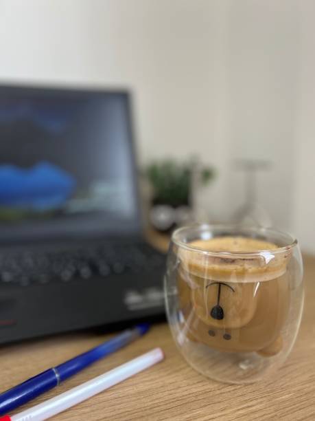 istock Cup of coffee in bear form 1417256992