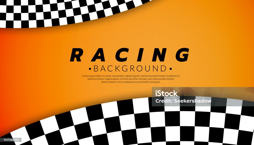 Shape Vector Racing Frame Abstract Checkered Round Frame Black Racing Square Frames With Chess ...