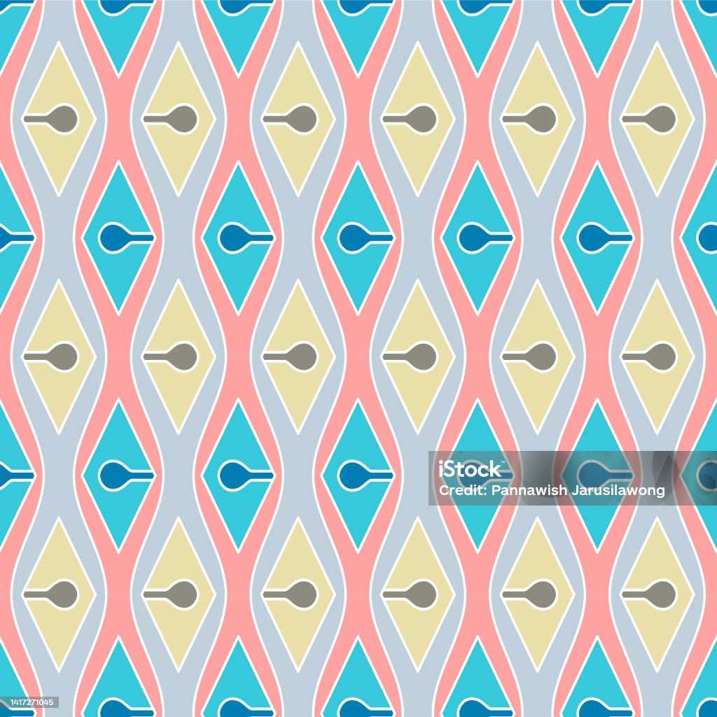 Wavey Diamond Pattern Japanese Wavy Diamond Line Vector Seamless Pattern Stock Illustration ...