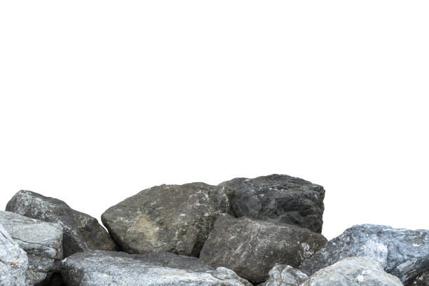istock Big rock isolated on white background. This has clipping path. 1417274309