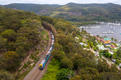 XPlorer Country link Passenger train Travelling north at Brooklyn, from Central Station, Sydney NSW, towards Armidale NSW