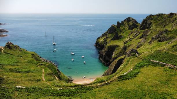 istock Devon bay holiday sea yacht staycation 1417278644