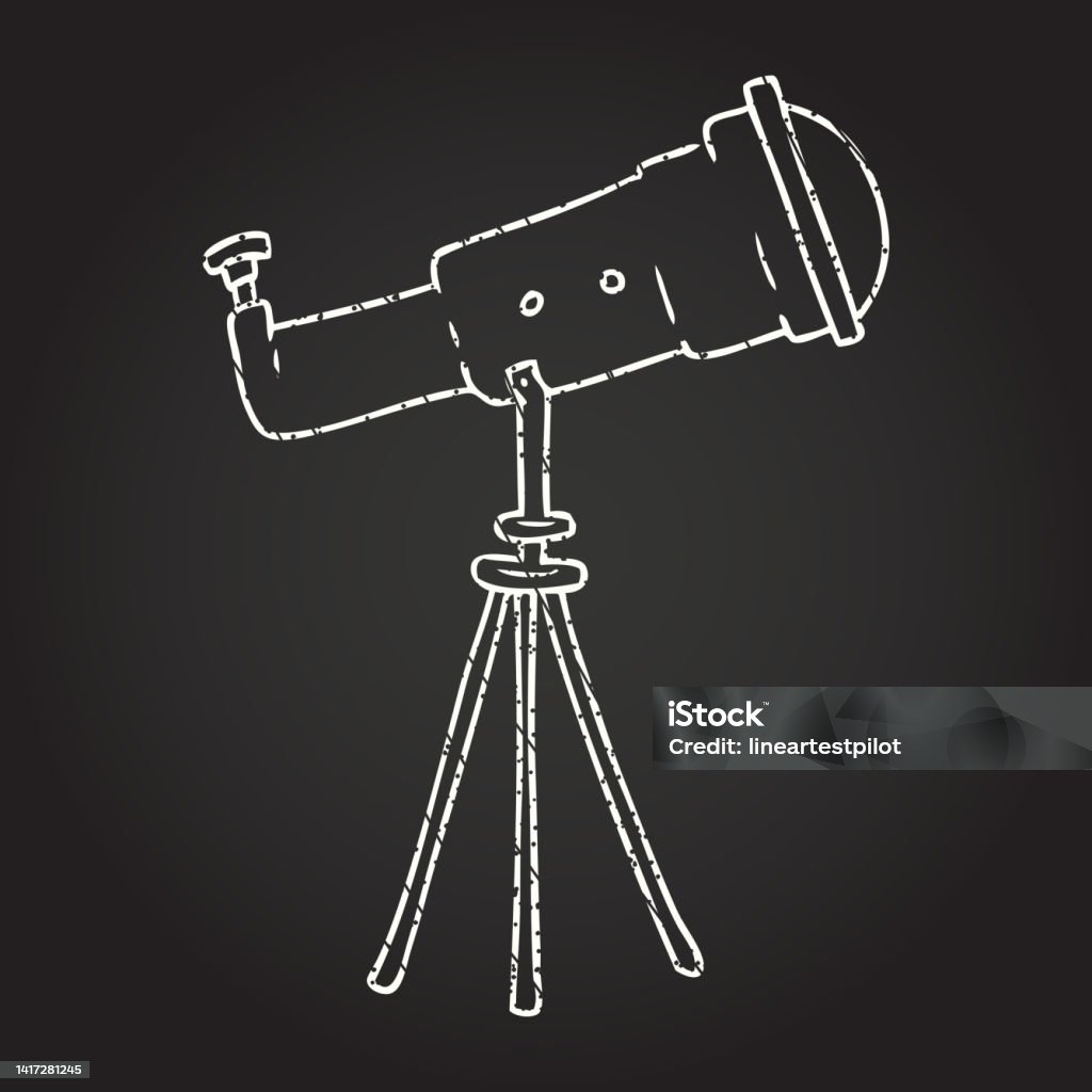 Astro Drawing Scope Telescope Chalk Drawing Stock Illustration - Download Image Now ...